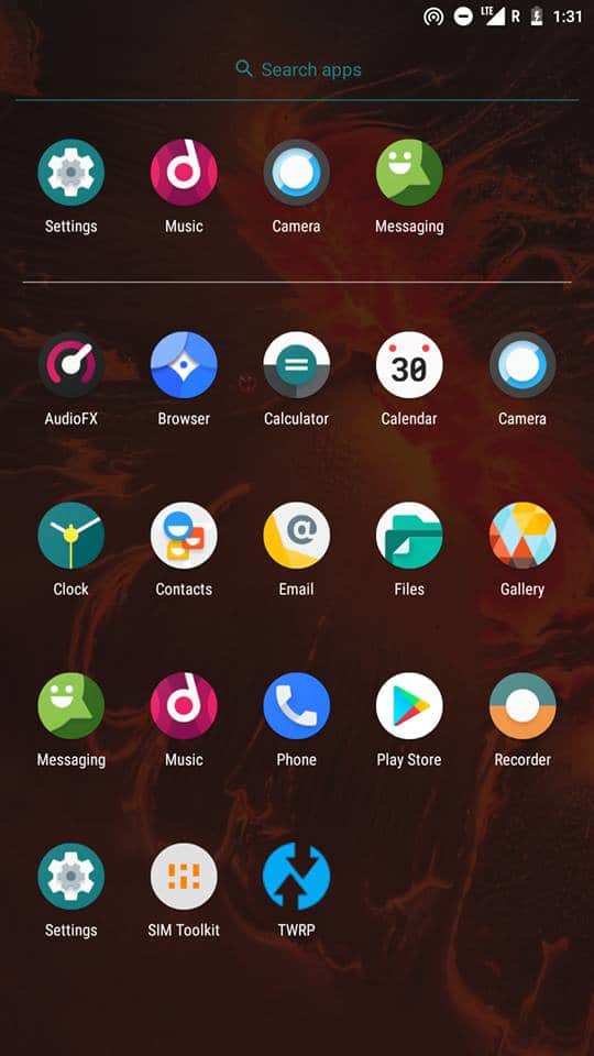 LineageOS 15.1 Screenshot