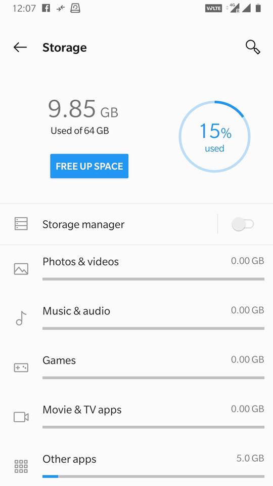 OOS Pie screenshot