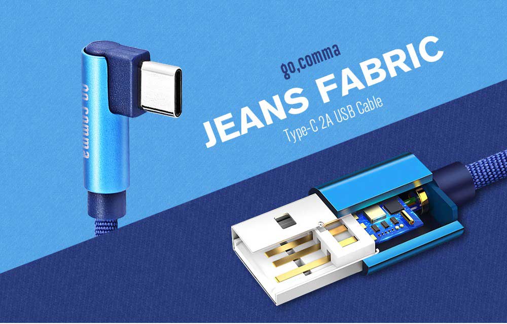 Gocomma Type-C Jeans Braided 2A USB Cable