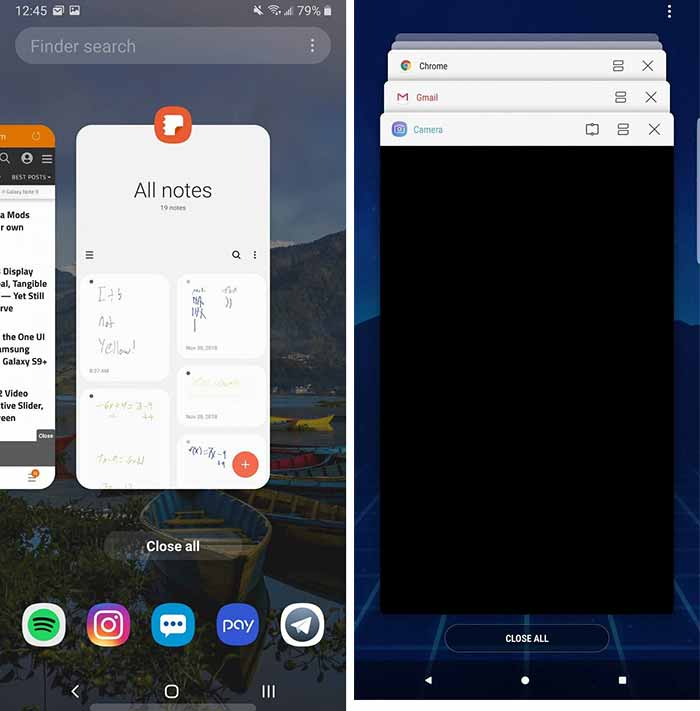 One UI vs SE Multitasking