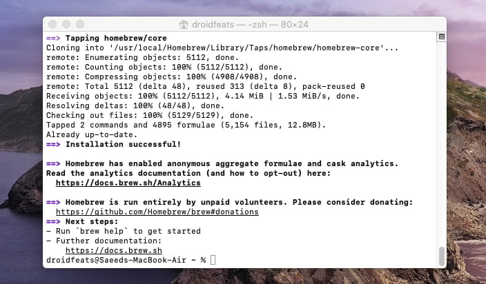 Install Homebrew on macOS