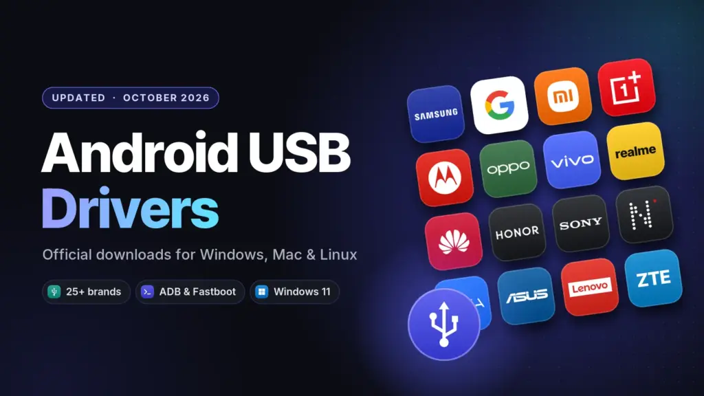 Android USB Drivers for Windows & Mac: Official Downloads (2026)
