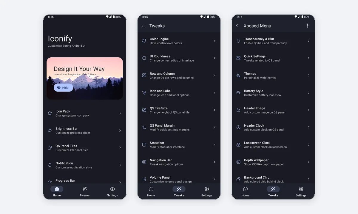 Iconify app screenshots