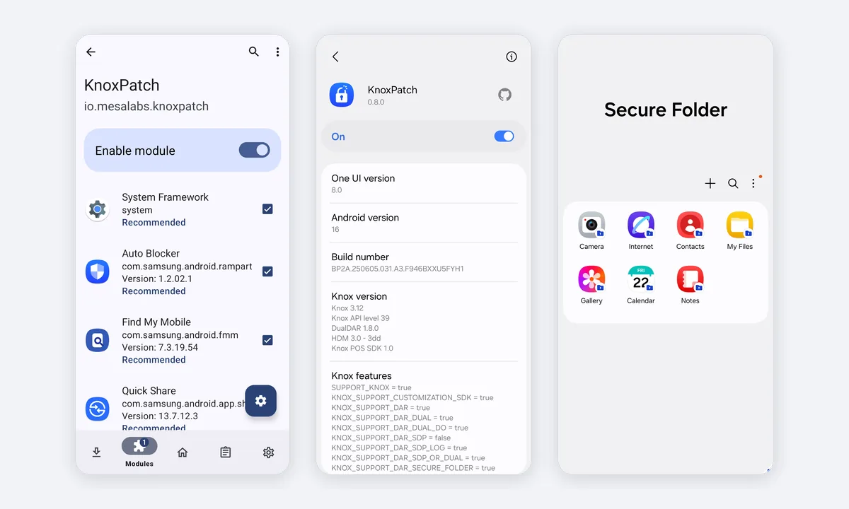 KnoxPatch app screenshots