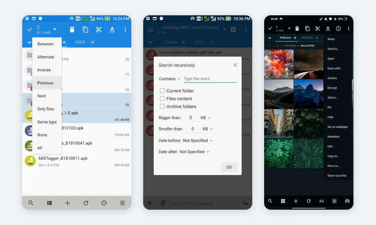 MiXplorer app screenshots