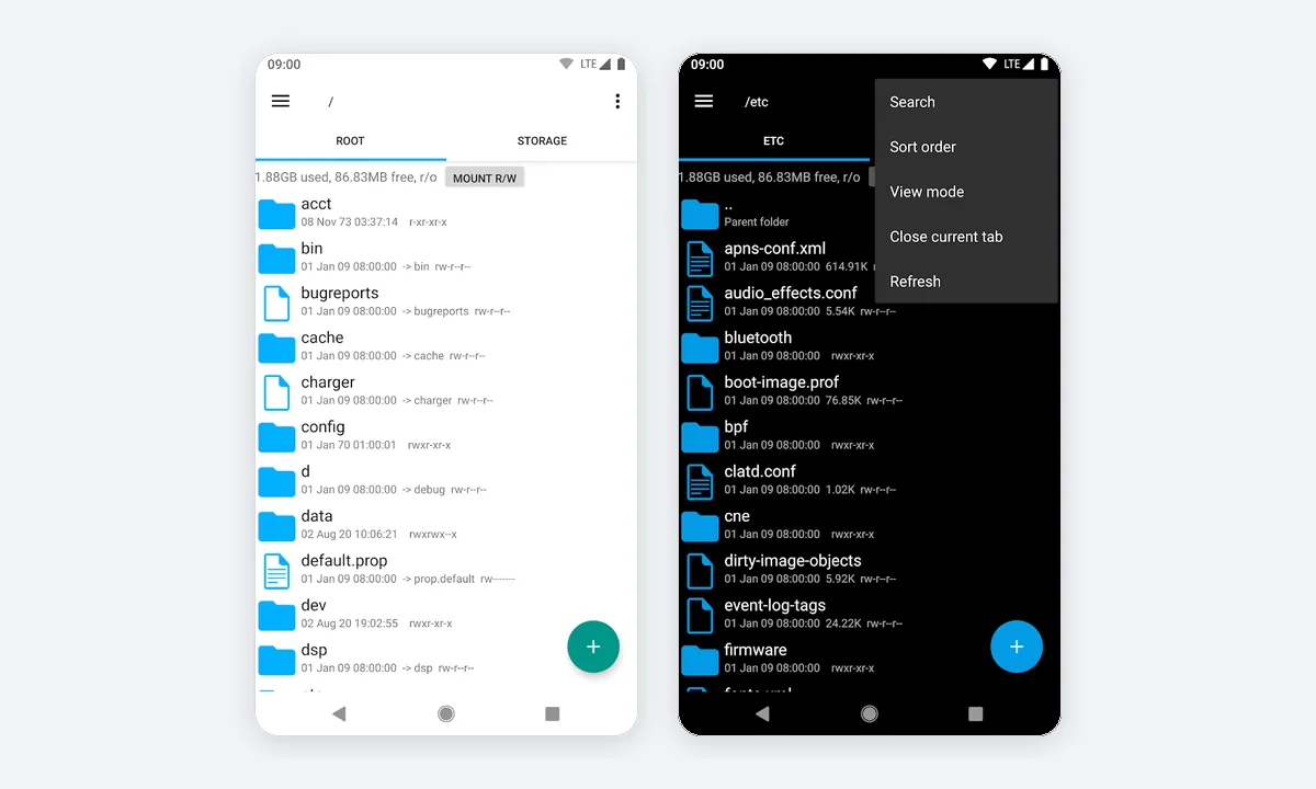 Root Explorer app screenshots