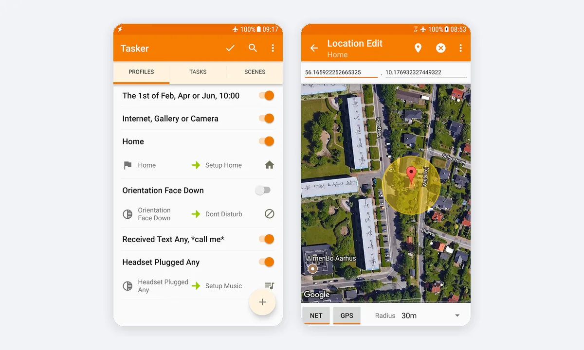 Tasker app screenshots