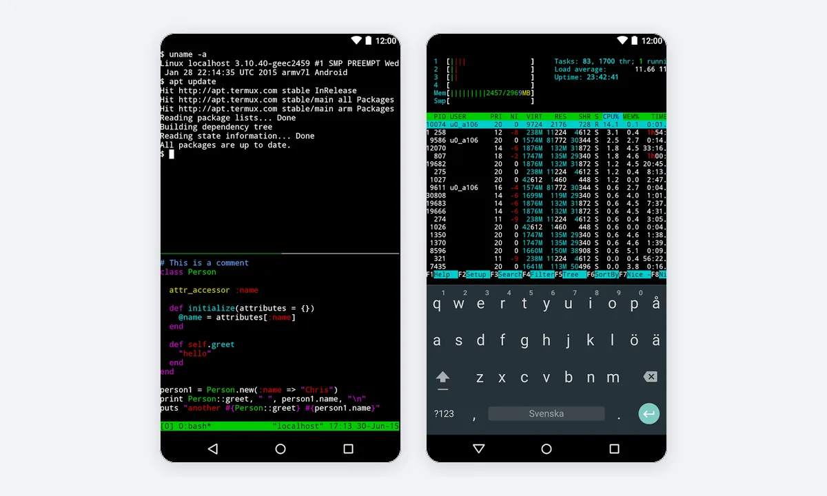 Termux app screenshots