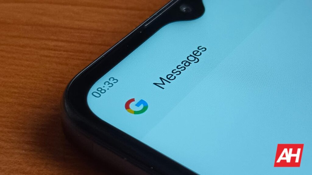Smartphone screen showing Google Messages app interface with chat theme options open