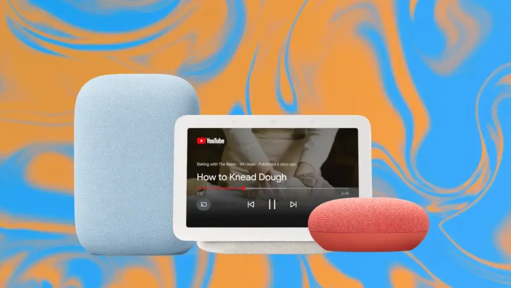 Google Home app interface shown on a smartphone screen