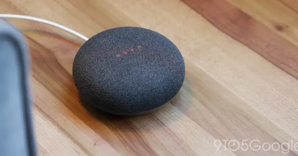 Google Nest Mini speaker, one of the devices eligible for the Preview Program