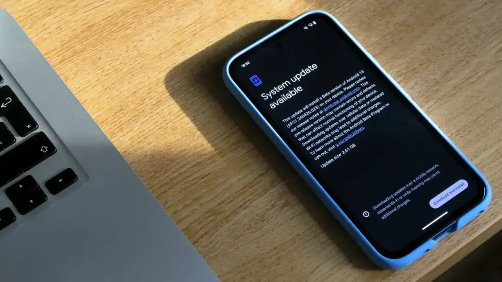 Pixel software update download screen during installation