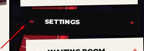 The SETTINGS button in the Shigaku menu